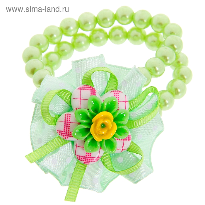 Браслет детский "Выбражулька" цветок, текстиль, 2 нити, текстиль, цвет МИКС - Фото 1