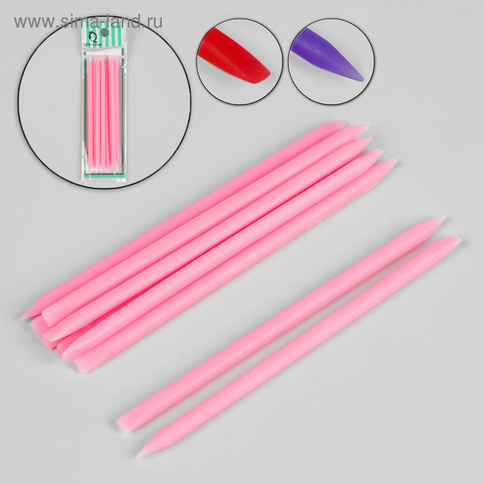 Пластиковые палочки для маникюра, 10 см, 10 шт, цвет МИКС - Фото 1