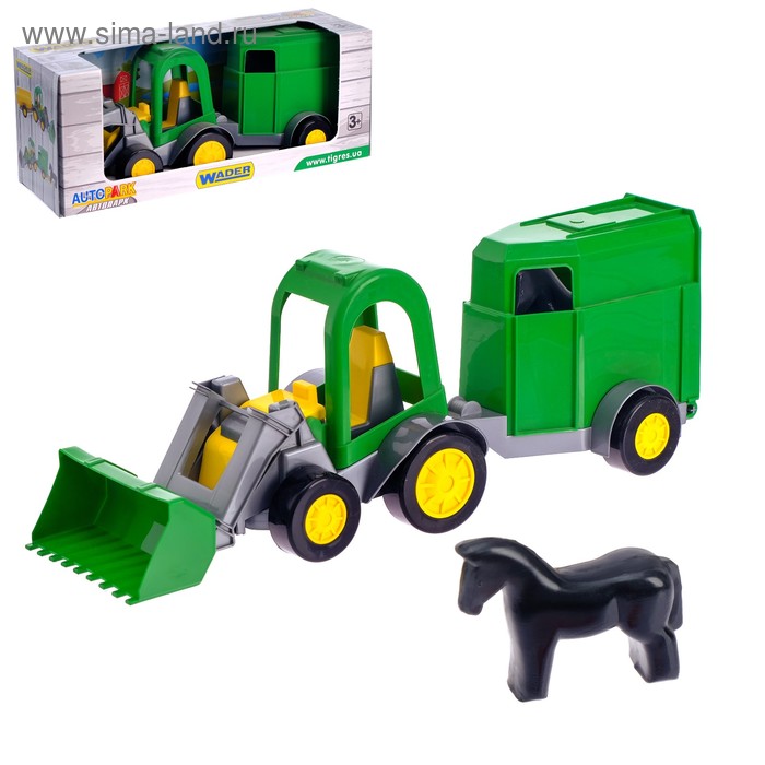 Трактор-багги с ковшом и прицепом 39349 - Фото 1