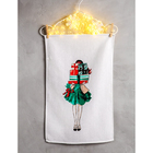 Комплект полотенец для кухни Spany 35x61 2шт, вафля МИКС,хл.100%, Девушка с подарками - Фото 2