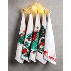 Комплект полотенец для кухни Spany 35x61 2шт, вафля МИКС,хл.100%, Девушка с подарками - Фото 4