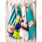 Полотенце для кухни Spany 35x61, рогожка, хл.100%, Хрюша в гамаке - Фото 4