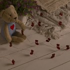 Гирлянда "Нить", роса с насадками "Носок красный", 2 м, LED-20-3V, 2*АА, фиксинг, серебристая нить, свечение тёплое белое - Фото 2