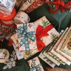 Новый год! Лента репсовая «Узорные снежинки», 25 мм, 23 ± 1 м, цвет зелёный №1249 - фото 26400118