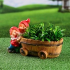 Садовая фигура из гипса «Два гнома с телегой», 19.5×32×17.5 см 3866572 - фото 319856948