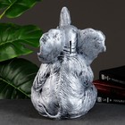 Копилка "Слон сидя" серебро, 37х24х29см - фото 8414143