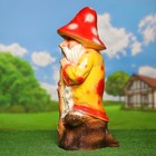 Садовая фигура "Гриб Старец с посохом" 61х25х29см - фото 24396150