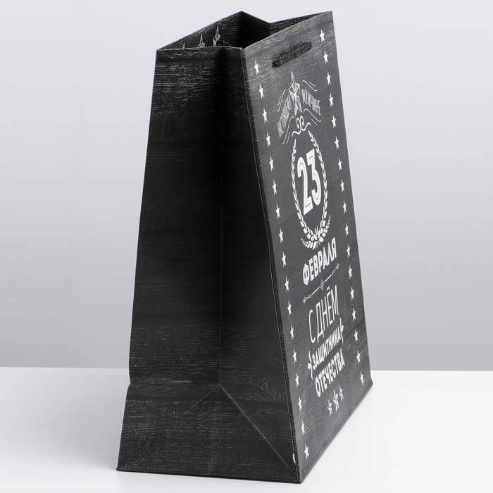 Пакет подарочный ламинированный вертикальный, упаковка, «Защитнику», ML 23 х 27 х 11,5 см - фото 1889296999