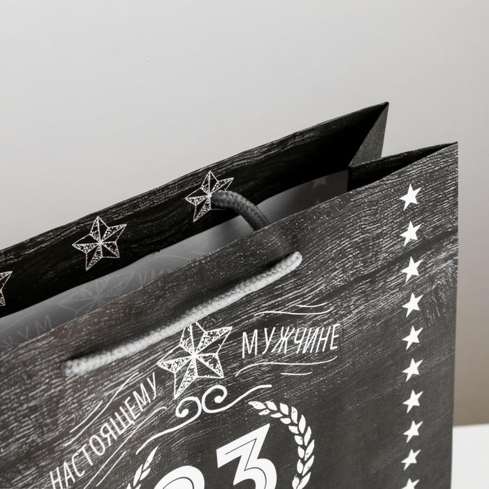 Пакет подарочный ламинированный вертикальный, упаковка, «Защитнику», MS 18 х 23 х 10 см - фото 1908407201