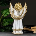 Фигура "Ангел молящийся большой" белое золото 53х30х20см - Фото 4