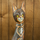 Сувенир "Кошечка с сердечком" дерево 14х6х60 см - фото 805780796