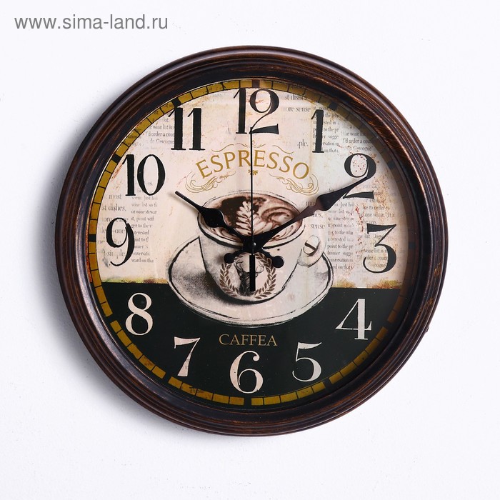 Часы настенные Espresso Caffea, d-35 см - Фото 1
