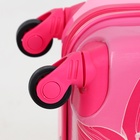 Чемодан детский на колёсах 29 л (XS), на молнии, розовый - Фото 7