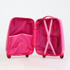 Чемодан детский на колёсах 29 л (XS), на молнии, розовый - Фото 8