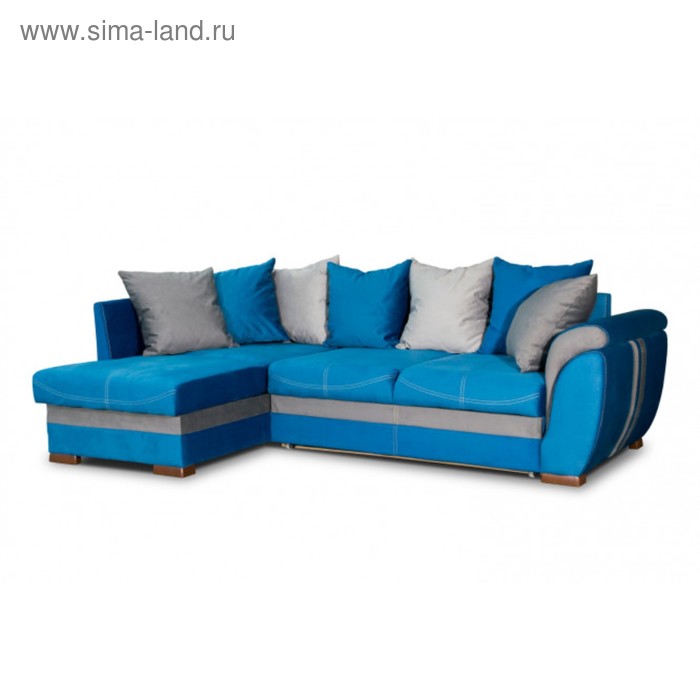 Угловой диван-кровать «Стефани», с левым углом, цвет синий - Фото 1