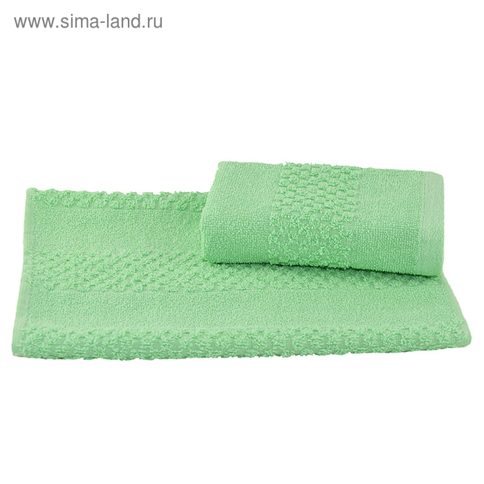 Полотенце махровое гладкокрашеное 40×70 см, 360 г/м2 мятный, 100% хлопок - Фото 1