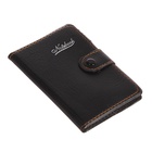 Записная книжка А7, 65 листов, с ручкой, обложка ПВХ, на кнопке, чёрная - Фото 4