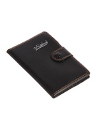 Записная книжка А7, 65 листов, с ручкой, обложка ПВХ, на кнопке, чёрная - Фото 4