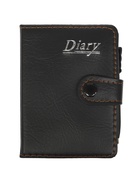 Записная книжка А7, 65 листов, с ручкой, обложка ПВХ, на кнопке, чёрная - Фото 8