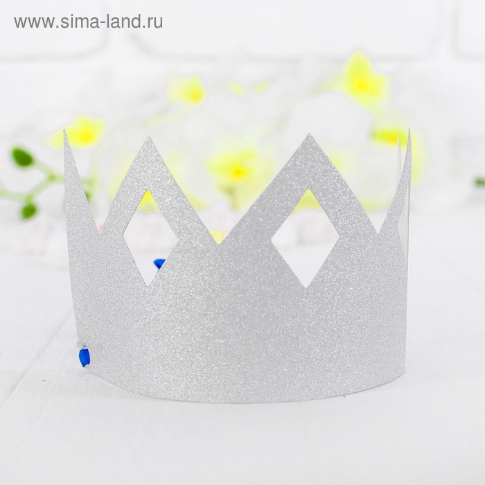 Корона «Узор», цвет серебряный - Фото 1