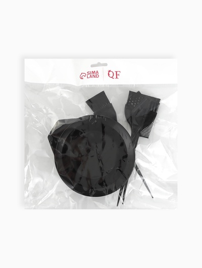 Набор для окрашивания, 4 предмета, чёрный