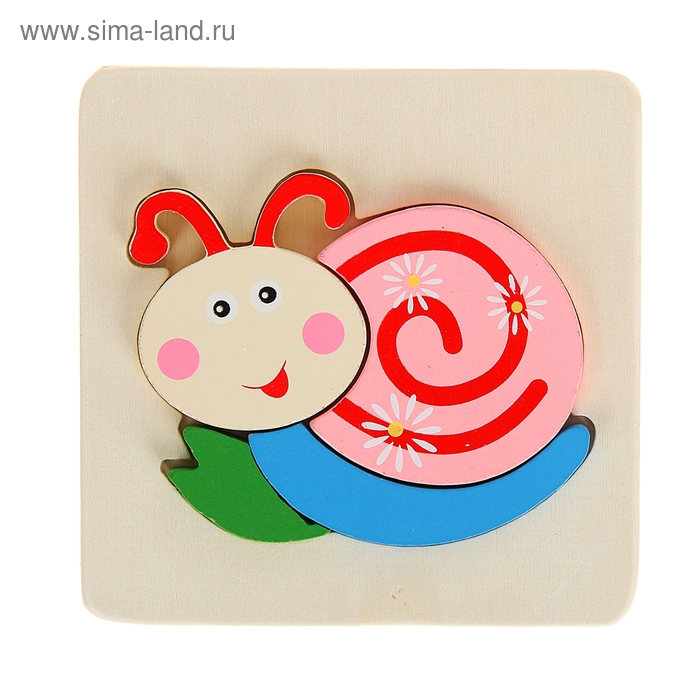 Рамка - вкладыш малая для малышей "Улитка", 4 элемента - Фото 1