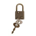 Замочек с ключиком для шкатулки металл набор 5 шт С286 бронза 3,1х1,7 см - фото 8414349