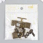 Замочек с ключиком для шкатулки металл набор 5 шт С286 бронза 3,1х1,7 см - Фото 8