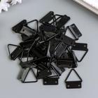 Подвес металл для картин, фоторамок чёрный 3,2х2,4 см (комплект 40 шт) - фото 20857826