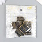 Петля накладная с упором угол открывания 90 градусов + гвозд. бронза набор 5 шт 4,8х2,4 см - Фото 7