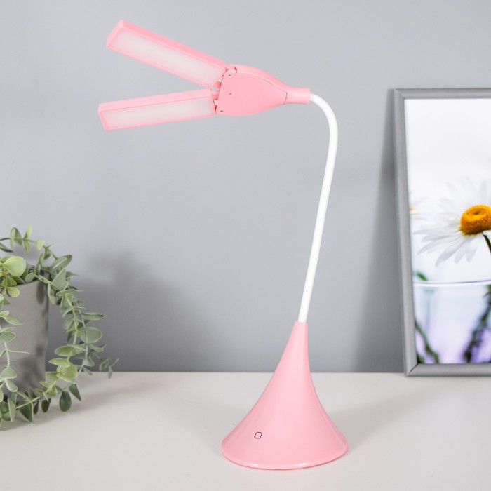 Настольная лампа "Хамелеон розовая" 28LED USB 5.6вт 11х18х49 RISALUX - Фото 1