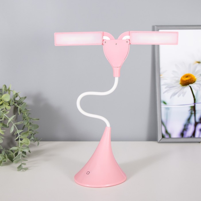 Настольная лампа "Хамелеон розовая" 28LED USB 5.6вт 11х18х49 RISALUX - фото 1906949633