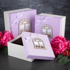 Набор коробок 3 в 1, 21 х 21 х 12 - 17 х 17 х 9 см 3695565