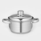 Кастрюля Катунь «Гретта», 1.8 л, d=16 см, капсульное дно, индукция, нержавеющая сталь, AISI - 201 - Фото 1