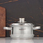 Кастрюля Катунь «Гретта», 1.8 л, d=16 см, капсульное дно, индукция, нержавеющая сталь, AISI - 201 - Фото 7