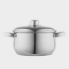 Кастрюля Катунь «Гретта», 3.4 л, d=20 см, капсульное дно, индукция, нержавеющая сталь, AISI - 201 - Фото 2