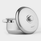 Кастрюля Катунь «Гретта», 4.5 л, d=22 см, капсульное дно, индукция, нержавеющая сталь - Фото 3