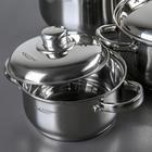 Набор кастрюль «Гретта», 4 предмета: 1.8 л, 2.5 л, 3.4 л, 4.5 л, капсульное дно, индукция, нержавеющая сталь - Фото 2