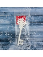 Ёлочная игрушка «Зимнее волшебство. Белый ключик» пластик, 15×4.5 см, белый, МИКС - фото 118556708