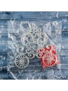 Ёлочная игрушка «Зимнее волшебство. Карета», перелив 11×11 см, прозрачный перелив - Фото 5