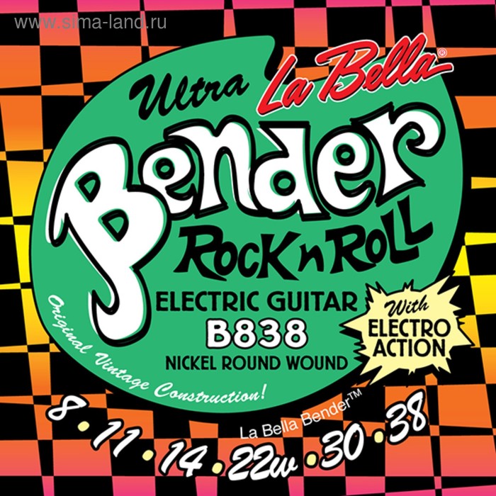 Струны для электрогитары La Bella B838 The Bender Ultra никелированные, 8-38 - Фото 1