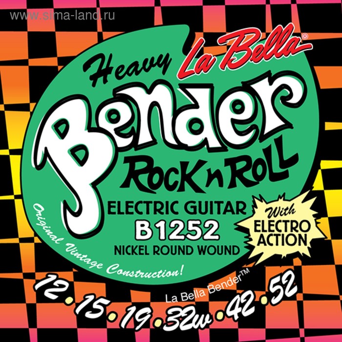 Струны для электрогитары La Bella B1252 The Bender Heavy никелированные, 12-52 - Фото 1