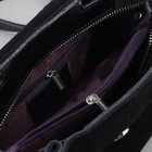 Сумка женская, отдел с перегородкой, наружный карман, длинный ремень, цвет чёрный - Фото 5