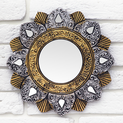 Панно зеркальное «Цветок», 30×1×30 см