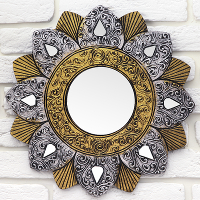 Панно зеркальное "Цветок" 40х1х40 см