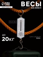 Весы-безмен Luazon, механические, до 20 кг, цена деления 500 г, синие 3092417 - фото 14730101