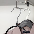 Вешалка для галстуков и шарфов Доляна, 13,5×23×0,7 см, антискользящее покрытие, цвет чёрный - Фото 3