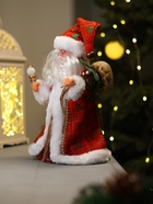 Дед Мороз под ёлку «Зимнее волшебство. С посошком и подарками», двигается, 29 см - фото 7565228