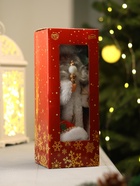 Дед Мороз под ёлку «Зимнее волшебство. С посошком и подарками», двигается, 29 см - фото 7565230