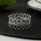 Кольцо для салфеток «Венок», 4.5×2 см, железо, серебристое - Фото 1